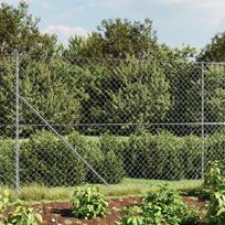 Tinklinė tvora su flanšais sidabrinės spalvos 16x10m