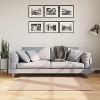Kilimas HUARTE rausvos spalvos 120x120cm trumpi šereliai