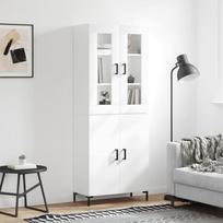 Komoda baltos spalvos 695x34x180cm apdirbta mediena blizgi