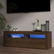 Televizoriaus spintelė su LED ruda ąžuolo 120x35x40cm