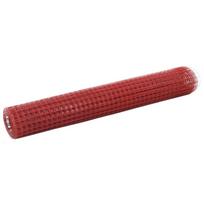 Vielos tinklas su PVC danga raudonas 25x1m