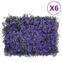 Dirbtinių lapų tvoros 6vnt violetinės 40x60cm
