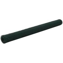 Vielinis tinklas viščiukams su PVC danga žalias 25x15m