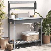Sodinimo stalas su plautuve pilkas 1475x44x1395cm eglė