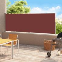 Ištraukiama šoninė kiemo pertvara rudos spalvos 200x500cm