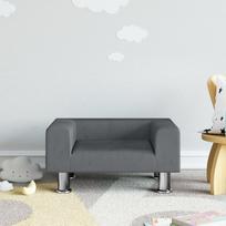 Vaikiška sofa tamsiai pilkos spalvos 50x40x265cm aksomas