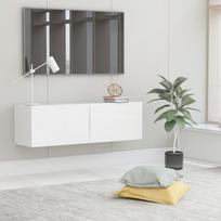 Televizoriaus spintelė balta 100x30x30cm apdirbta mediena