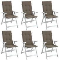Kėdės pagalvėlės 6vnt taupe 120x50x4cm audinys