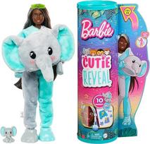 Barbie Cutie Reveal Fashion Doll Jungle Series Elephant Plush Costume HKP98