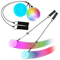 LED žongliravimo kamuoliukai su šviesolaidžiais
