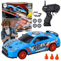 Nuotoliniu būdu valdomas sportinis automobilis R/C 1:24 Mėlynas su keičiami ratais