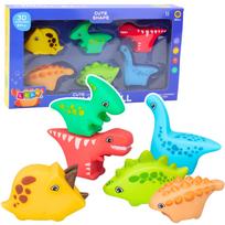 Guminiai vonios dinozaurai 6 žaislų rinkinys vaikams