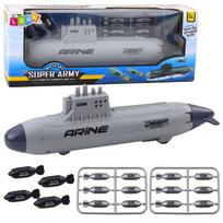 Povandeninis laivas su torpedomis pilkas 28cm