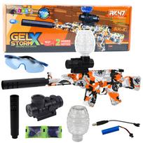 AK47 vandens gelio šautuvas su grafičio dizainu GelX Storm rinkinys