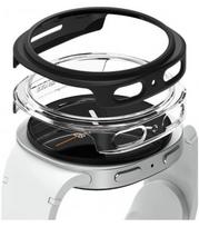 Matinis juodas ir skaidrus dėklai Samsung Galaxy Watch 8 / 9 (44 mm) laikrodžiui "Ringke Slim 2-Pack"