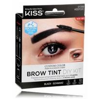 Kiss Brow Tint Diy ilgalaikių antakių dažų rinkinys - Black