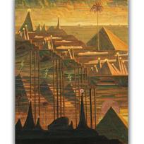Reprodukcija „Piramidžių sonata Allegro“, Mikalojus Konstantinas Čiurlionis (1909)