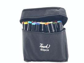 Lean Toys Dvipusiai alkoholio pagrindo flomasteriai Pro Touch, 60 vnt.