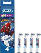 Elektrinio dantų šepetėlio antgalis Vaikiškas dantų šepetėlio antgalis Oral-B su Spiderman, 4 vnt.