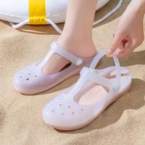 Women's Slip-Resistant Closed-Toe Jelly Beach Sandals 36