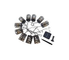 LED Saulės energijos grandinė 10xE12/3,65m IP44 šilta balta
