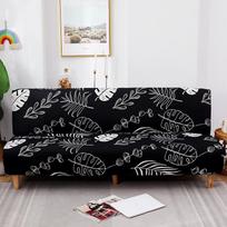 Universali spausdinta sofos užvalkalas ranktūrių neturintiems sulankstomiems sofoms Small: Fits 1.2-1.5m sofa bed blue