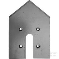 Kultivatoriaus smaigalys 350x240x12mm, grūdintas, plokščias, 4 skylių, tinka Lemken 3374351GP
