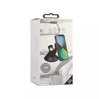 Magnetic Car Holder with Suction Cup by Musthavz Black