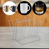 Bottle Drying Rack Coffee Mug Holder Non Slip Sturdy Glass Tumbler Organizer Cup for argent