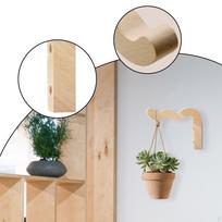 Dekoratyvinis lauko augalų pakabukas, Vėjo varpelių kabinimo kabliukas, Žibintas, Makramė sodo dekoras Light Wood