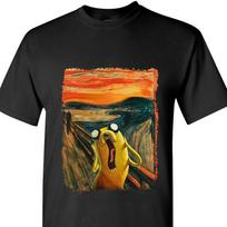 Funny Jake Scream T-shirt Adventure Time Graphic T Shirts Fashion Vintage Humor Men Women Cool Tshirt Summer Casual Commuter Tee 4XL