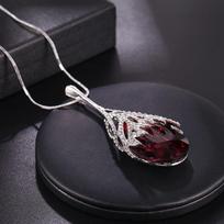 Korean Crystal Rhinestone Water Drop Sweater Necklace