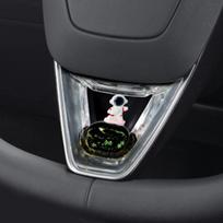 Automobilio vairo apdaila Transporto priemonės interjeras Akrilo pakabukas Skaidrus aksesuaras Clear Black