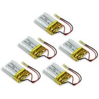 LiPo Įkraunamų Baterijų Rinkinys 5 vnt. 150mAh 3.7V | Suderinamas su RC Sraigtasparniais Syma S107 S107G | Ilgas Skrydžio Laikas | Geltonas pilka