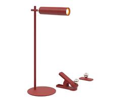 LED reguliuojamo ryškumo magnetinis stalo šviestuvas LED/3W/5V 4000K 1500 mAh raudonas