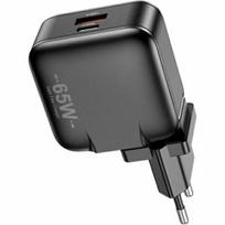 AWEI network charge. PD55-EU 65W USB + USB-C black/black GaN