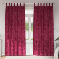 Aksominės užuolaidos 2 vnt su akių skylutėmis Burgundinė raudona 225x140 cm