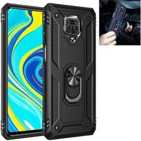 Case - Xiaomi - Redmi Note 9 Pro Max - TPU silicone - Rotating ring holder - Magnetic car mount