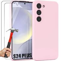 Silicone Case - Booling - for Samsung Galaxy S24 Plus - Light Pink - Shockproof - Ultra Slim rožinė