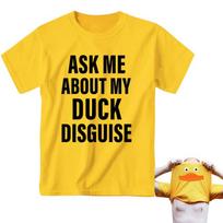 Klauskite manęs apie mano ančiuko persirengimo marškinėlius Populiarus juokingas posakis Humoras Grafinis spaudinys Marškinėliai Laisvalaikio trumpomis rankovėmis T-shirt 2X-Large geltona