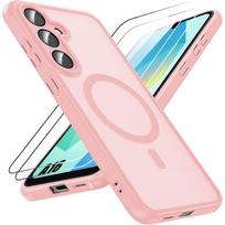 Apsauginis dėklas - BOOLING - skirtas Samsung Galaxy A16 4G/5G - Rožinis - 2 Grūdinti Stiklai - Atsparus Smūgiams rožinė