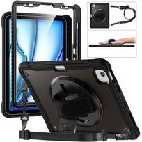 Case for iPad Air 11  - Full Protection - Detachable Shoulder Strap - Shockproof - Black juoda