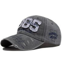 Didelis skaičius 1985 Beisbolo kepuraitė Siuvinėjimas Vintažinė Plauta Medvilnė Vyriška Snapback Mada Snapelis Hip Hop Kepurė Reguliuojama Pavasariui Rudeniui Adjustable pilka spalva