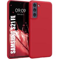 Dėklas Samsung S21 FE - Lankstus - Aukšto atsparumo silikonas - Tikslus išpjovimas - Raudonas raudona