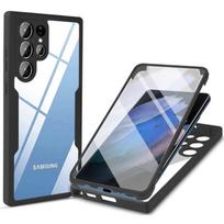 Dėklas Samsung Galaxy S22 Ultra - BOOLING - Juodas - 360° apsauga - Atsparus įbrėžimams - Kietas juoda