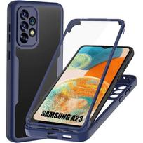 Apsauginis dėklas - BOOLING - skirtas Samsung Galaxy A23 5G - Smūgiams atsparus 360° - Tamsiai mėlynas - Pusiau standus mėlyna