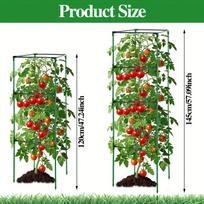 Augalų vijoklių rėmas, tinkamas pomidorams, agurkams, pupoms - patvari žalia tinklelio sodo atrama, lengvai surenkama, vietą taupantis dizainas 120*25cm žalia