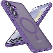 Dėklas Samsung Galaxy S24 Plus - Violetinis - Atsparus smūgiams - Apsauga kamerai - su 2 grūdintais stiklais violetinė
