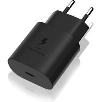 Greitasis USB-C 25W įkroviklis - E.F.Connection - Juodas - Suderinamas su Samsung Galaxy A26 A32 A36 A53 A54 A56 - Saugus įkrovimas juoda