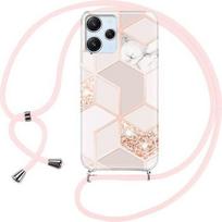 Cord Case for Xiaomi Redmi 12 4G-5G (not for Redmi Note 12) Rose Shockproof Scratchproof Silicone Protection
